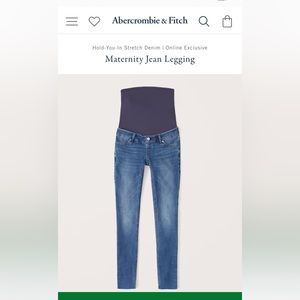 Abercrombie maternity Jean legging